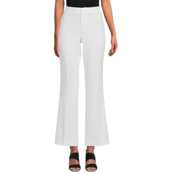 Ecru Women’s Lafayette High Rise Flare Pants in the Size 12 in Off White Color - Picture 1 of 3
